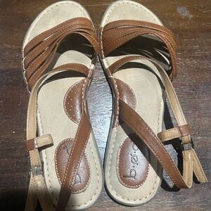 BOC Tan Strappy Sandals Size 8